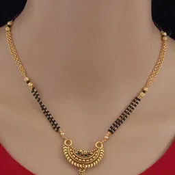 Ramdev Art Fashion Jwellery Brass Gold Plated Mangalsutra-39