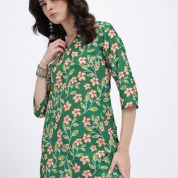 Anouk Rustic Floral Printed V-Neck Straight Kurti-picture-18