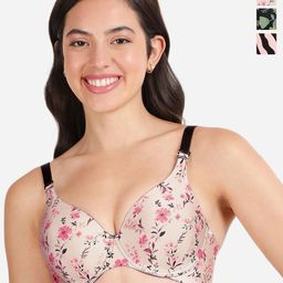 shyaway Pack Of 3 Printed Medium Coverage Lightly Padded T-shirt Bra- All Day Comfort-picture-14