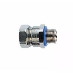 Flexicon Fixed External Thread Fitting Conduit Fitting 20mm Nominal Size M20 Brass Silver IP66 IP67 IP68 IP69, LTP20-M20-EXD-image-18
