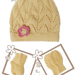 Bharatasya Kids Self Design Pure Cotton Beanie with Socks & Mitten-25