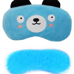 Jenna Velvet Panda Blue Sleeping Eye Mask With cooling Gel-image-63