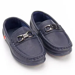 Cute Walk by Babyhug Party Wear Slip On Shoes - Navy Blue-picture-29