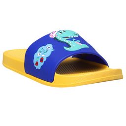 Yellow Bee Baby Dinosaur Detailed Flip Flops - Yellow & Blue-picture-10