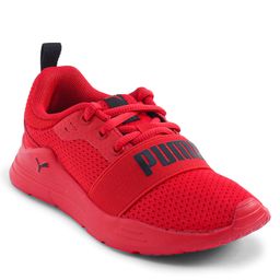 PUMA Casual Shoes with Lace Up Closure & Brand Text Print - Red-image-64