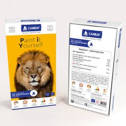 CAMBAY 3D Lion Face Paint it Yourself Kit Souvenirs Memory Gem Gift-image-53