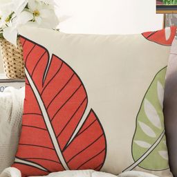 IVAZA Beige & Red Floral Square Cushion Covers-image-31