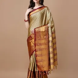LeeliPeeri Designer Striped Woven Design Zari Saree-picture-44