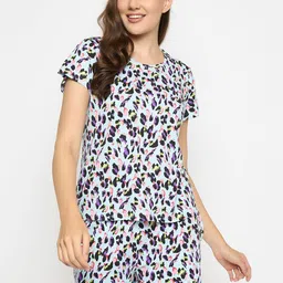Clovia Women Graphic Printed Night suit-picture-24