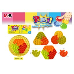 Wishkey Circle & Hexagon Shaped Pop Bubble Stress Relieving Silicone Pop It Fidget Toy Pack Of 2 - Multicolour image 4