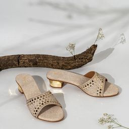 Inc 5 Embellished Ethnic Block Sandals with Laser Cuts-image-35