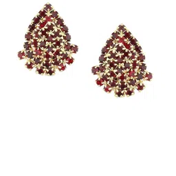 FirstBlush Gold Plated American Diamond Studded Contemporary Studs-35