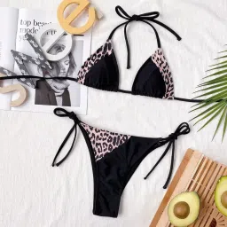animal bikini Animal Print Women Bikini Black Swimsuit-image-18