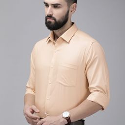 Arrow Pure Cotton Self Design Textured  Manhattan Slim Fit Formal Shirt-image-96