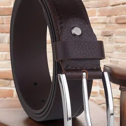 The Roadster Lifestyle Co. Men Textured Wide Leather Formal Regular Belt-image-97
