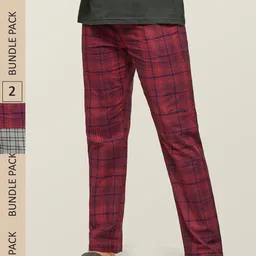 XYXX Men Pack Of 2 Checked Lounge Pants-image-54
