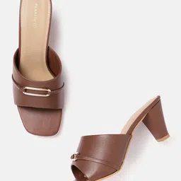 Kenneth Cole Metallic Detail Block Heel-46