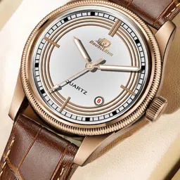 DOUBLERUN Men Dial & Leather Bracelet Style Straps Analogue Multi Function Watch H05N7007 image 5