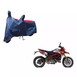 Auto Pearl Waterproof Two Wheeler Cover For Ducati Hypermotard (Red & Blue)-image-79