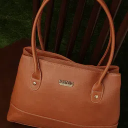 Fostelo Women Tan PU Structured Shoulder Bag-31