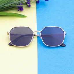 Ted Smith Unisex Square Sunglasses with UV Protected Lens TRAILER_C1-GOLD-35