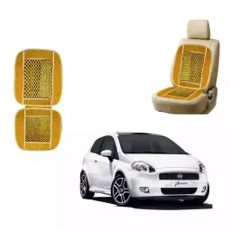 Auto Pearl Polyester, Cotton Vehicle Seating Pad For Fiat Punto Beige-30
