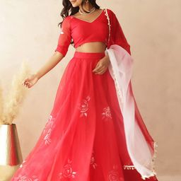 DEASHA INDIA Printed Thread Work Ready to Wear Lehenga & Blouse With Dupatta-picture-12