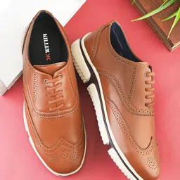 Killer Men Textured Regular Brogues-image-24