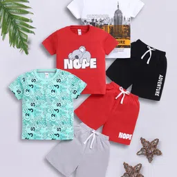 LITTLE NINJA Boys Printed T-shirt with Shorts-image-61