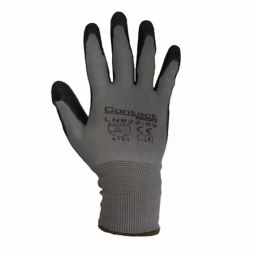Liscombe LN622 Black Grey Polyamide Material Handling Work Gloves Size 8 Polyurethane Coating, LN622-08-image-42