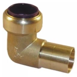 Pegler Yorkshire Brass Pipe Fitting 90° Push Fit Street Elbow Female to Male 15 mm, 65496 (Pack of 2)-image-95