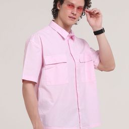 Espanshe Men Oversized Fit Solid Spread Collar Pure Cotton Casual Shirt-image-29