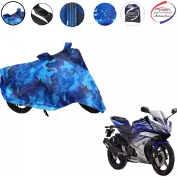 Auto Pearl Polyester Waterproof Two Wheeler Cover for Yamaha YZF R15 Ver 2.0 (Ocean Blue)-image-40