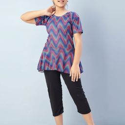 Muhuratam Girls Blue Nylon Swimwear-image-11