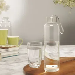 NATURALLY YOURS Transparent Single Glass Solid Water Bottle-image-24