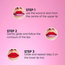 GlamFam Set Of 2 Stunning Matte Waterproof Lip Color- 5 ml Each- Crimson Red 09 image 5
