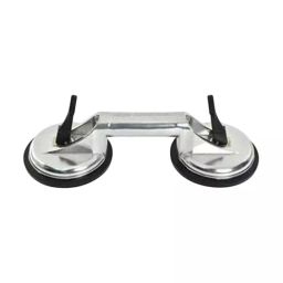 A&S TOOLSHOP Double Suction Cup Dent Remover and Glass Puller Aluminium & Rubber 32 cm Diameter Silver & Black, AS-23-8