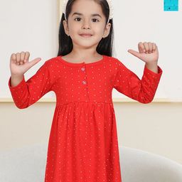 KIDEEZGUILD Girls Pack Of 2 Printed Fit & Flare Dress-image-87