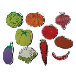 KIDS LOGIC Magnetic Cutouts - Vegetables - Multicolor-17