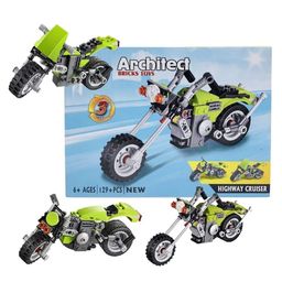Akn Toys Architect 3 In1 Harley Cruiser Motorcycle Building Block Brick Diy Bike Block Toy Model Mini Blocks Assembled Children's Building Blocks Educational Toys - Color May Vary-3