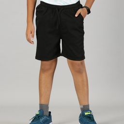Kiddopanti Solid  Roll Up Shorts -  Black-picture-19