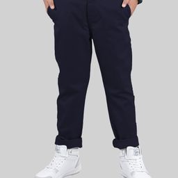 Kiddopanti Cotton Solid Pant - Navy Blue-image-38