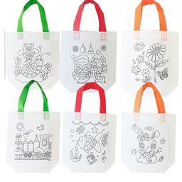 New Pinch Cartoon Print DIYHand Carry Bags 6 Pcs Gifting Bags design may vary-picture-12