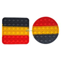 FunBlast Circle & Square Shaped Pop Bubble Stress Relieving Silicone Pop It Fidget Toy Pack Of 2 - Multicolor image 2
