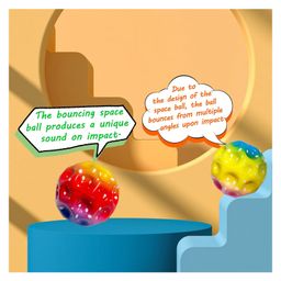 Azhari  Moon Bouncing Ball Set of 2  High Bouncing Ball Easy  to Hold in Hand. and Makes a Pop  Sound image 2