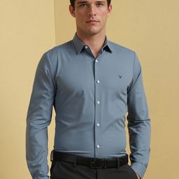 Allen Solly Men Slim Fit Spread Collar Solid Formal Shirt-image-84