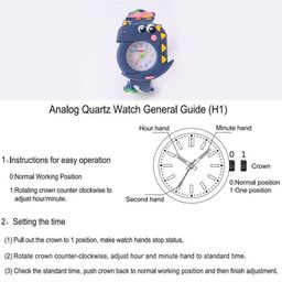 Babyhug Free Size Dino Analog Watch - Blue image 3