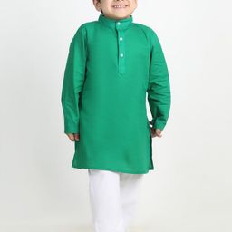 Cutiekins Boys Solid Regular Kurta and Pyjama with Cap-5