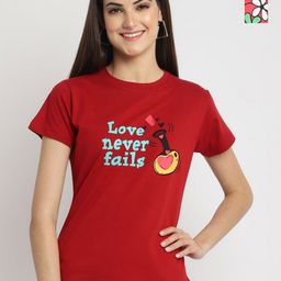 Dreambe Women Typography Printed T-shirt-picture-26