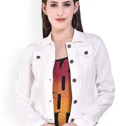 KASHIAN Women Denim Jacket with Patchwork-image-41